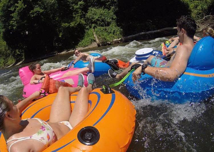 Tubers in Rapids